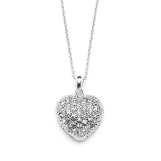 JOY JEWELRY - Silver Heart Pendant Necklace (SN159)