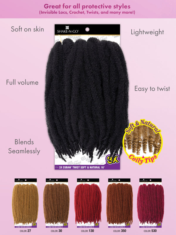 EQUAL - 3X CUBAN TWIST SOFT & NATURAL 16