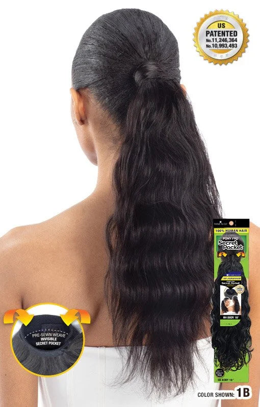 SECRET POCKET - PONYPRO BODY WAVE 18" (HUMAN)