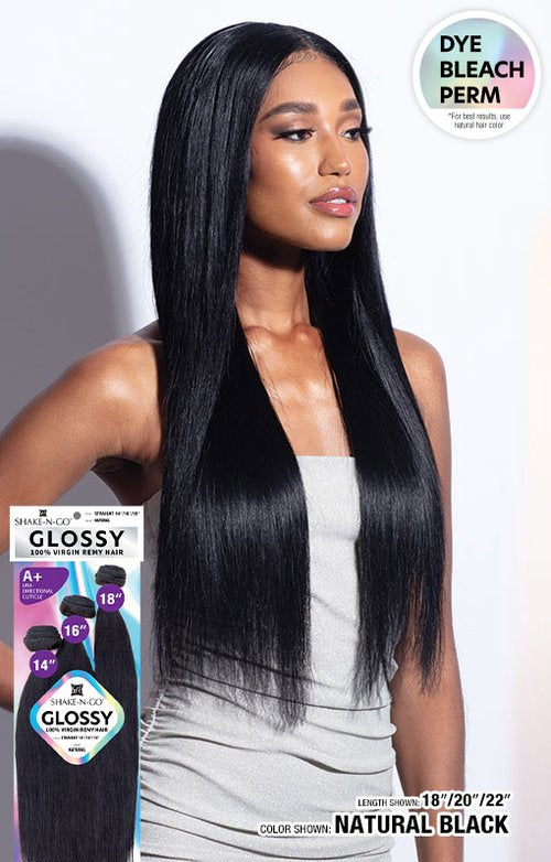 GLOSSY - 100% VIRGIN HUMAN STRAIGHT BUNDLE