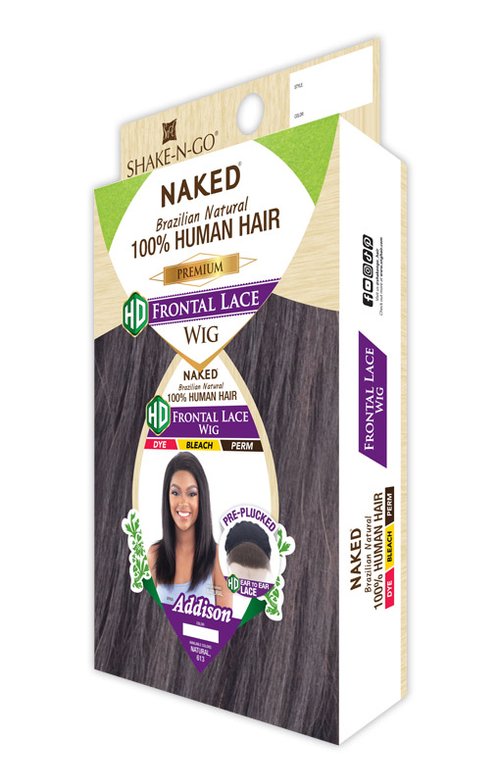 NAKED - NATURE 100% BRAZILIAN HUMAN HD FRONTAL LACE WIG ADDISON (HUMAN)