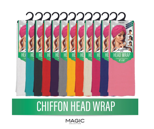 MAGIC COLLECTION - Chiffon Head Wrap (12 COLORS)