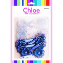 CHLOE - Daisy Hair Barrettes Blue/White
