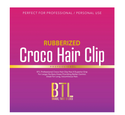 BTL - Rubberized Croco Hair Clip BLACK