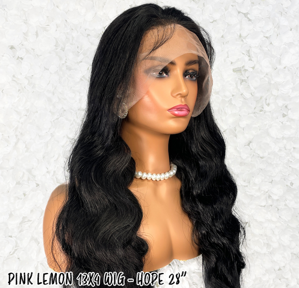 PINK LEMON - 100% 15A Unprocessed Virgin Remi Human Hair 13X4 HD Lace Frontal Wig HOPE