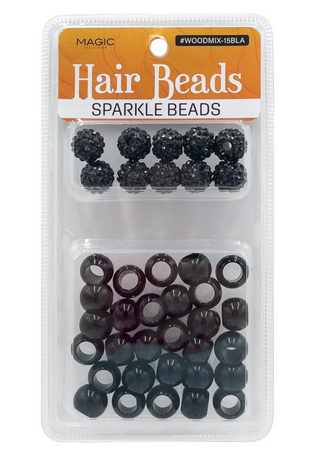 MAGIC COLLECTION - Hair Beads Sparkle Beads BLACK