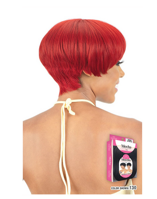 Buy 130-dark-red MAYDE - MOCHA HUMAN HAIR BLEND WIG BONBON