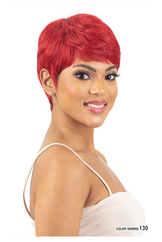 Buy 130-dark-red MAYDE - MOCHA HUMAN HAIR BLEND WIG DEVOTION