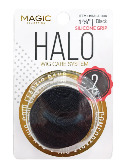 MAGIC COLLECTION - HALO 1 3/4 SILICONE GRIP ELASTIC BAND 2YD BLACK