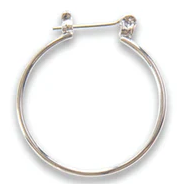 JOY JEWELRY - Silver Pincatch Hoop Earrings SDP07