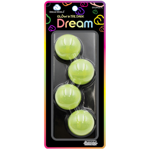 DREAM WORLD - Jumbo Hair Knocker 42MM 2PC YELLOW