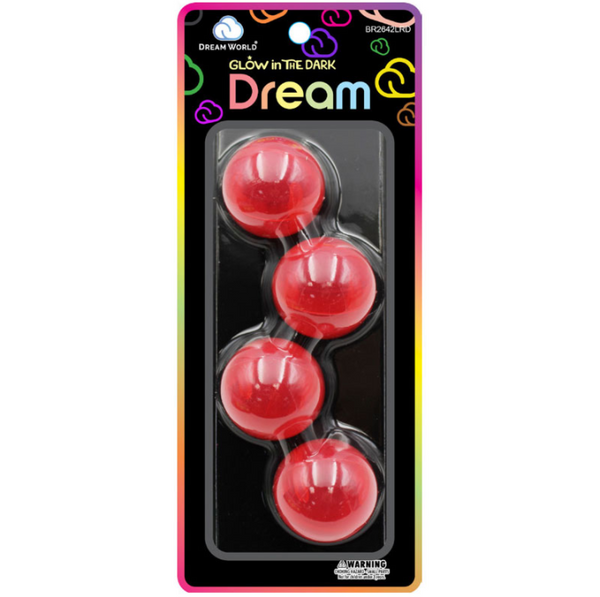 DREAM WORLD - Jumbo Hair Knocker 42MM 2PC RED