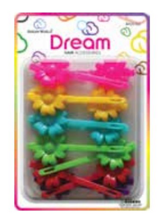 DREAM WORLD - Hair Sunflower Barrettes ASSORTED 12PCs