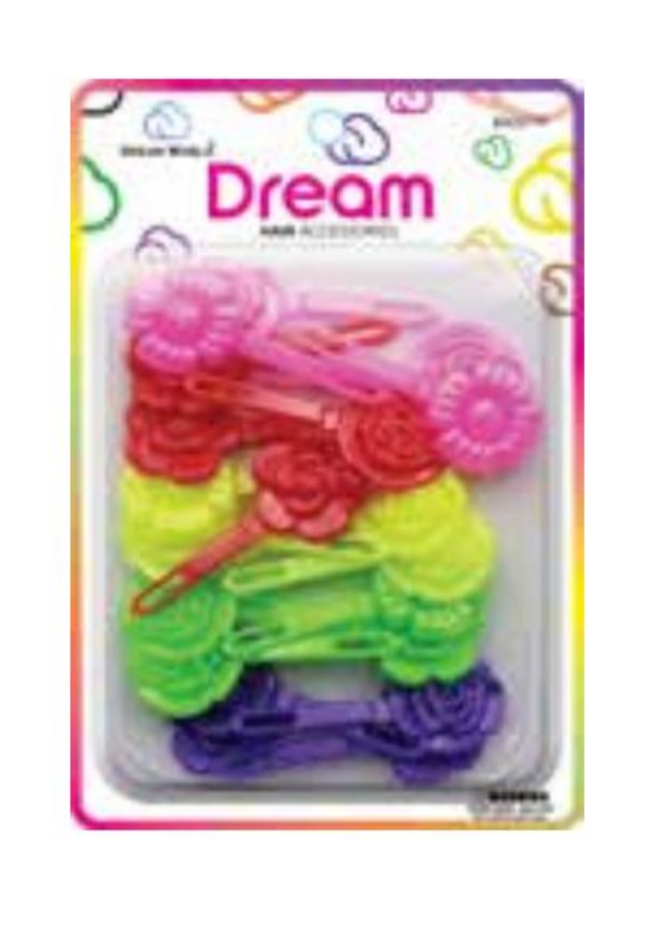 DREAM WORLD - Hair Barrettes MIX FLOWER 20PCs
