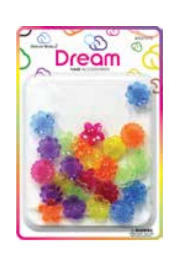 DREAM WORLD - Hair Barrettes Sunflower MINI ASSORTED T2 20PCs