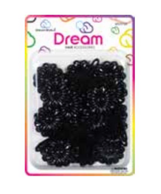 DREAM WORLD - Hair Barrettes Daisy BLACK 24PCs