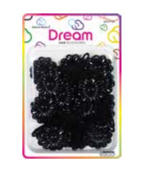 DREAM WORLD - Hair Barrettes Daisy BLACK 24PCs