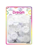 DREAM WORLD - Hair Barrettes Daisy WHITE/CLEAR 24PCs