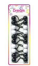 DREAM WORLD - Hair Knockers Ball BLACK/WHITE 10PCs