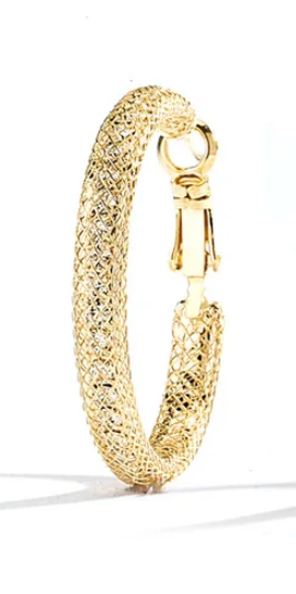 JOY JEWELRY - Gold Small Rhinestone Hoop Earring GJM1