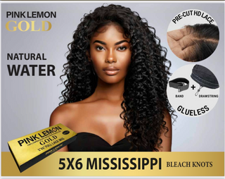 PINK LEMON - GOLD 100% UNPROCESSED VIRGIN REMI HUMAN 5X6 FULL LACE WIG MISSISSIPPI