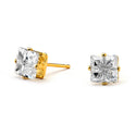 JOY JEWELRY - Gold Cubic Zirconia Stude Earrings T07