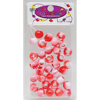 BEAUTY COLLECTION - Regular Round Bead 14mm 2 Tone RED #TON2RED
