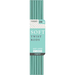 MAGIC COLLECTION - 3/10" 10" Soft Twist Rods 6PCs GREEN