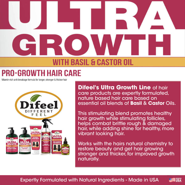 DIFEEL - Ultra Growth Basil & Castor Hair Oil Leave-In Conditoning Spray