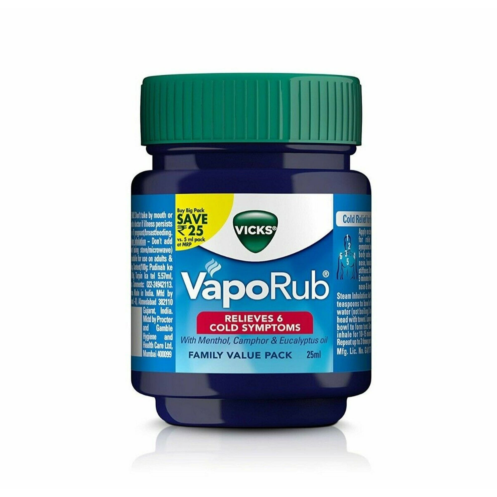 VICKS - VapoRub Cough with Menthol Camphor Eucalyptus Relieves Cold Sy ...