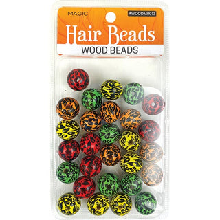 MAGIC COLLECTION - Hair Beads Wood Beads #WOODMIX-13