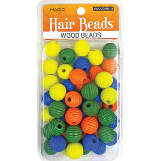 MAGIC COLLECTION - Hair Beads Wood Beads #WOODMIX-14