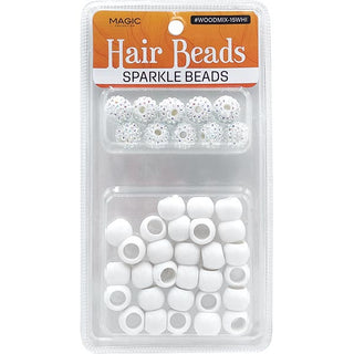 MAGIC COLLECTION - Hair Beads Sparkle Beads WHITE