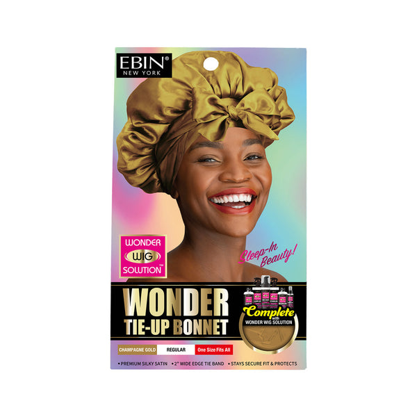 EBIN - WONDER WIG SOLUTION TIE UP BONNET REGULAR CHAMPAGNE GOLD
