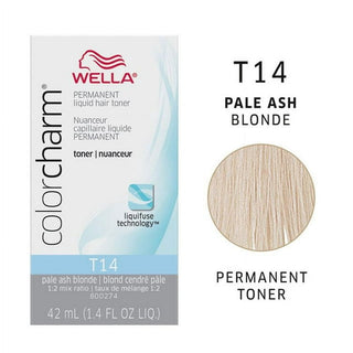 WELLA - Color Charm Permanent Liquid Hair Toner T14 PALE ASH BLONDE