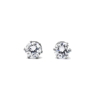 JOY JEWELRY - Silver Cubic Zirconia Stud Earrings (X03)