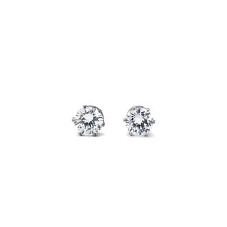 JOY JEWELRY - Silver Cubic Zirconia Stud Earrings (X0)