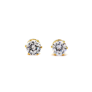 JOY JEWELRY - Gold Cubic Zirconia Stud Earrings (Y01)