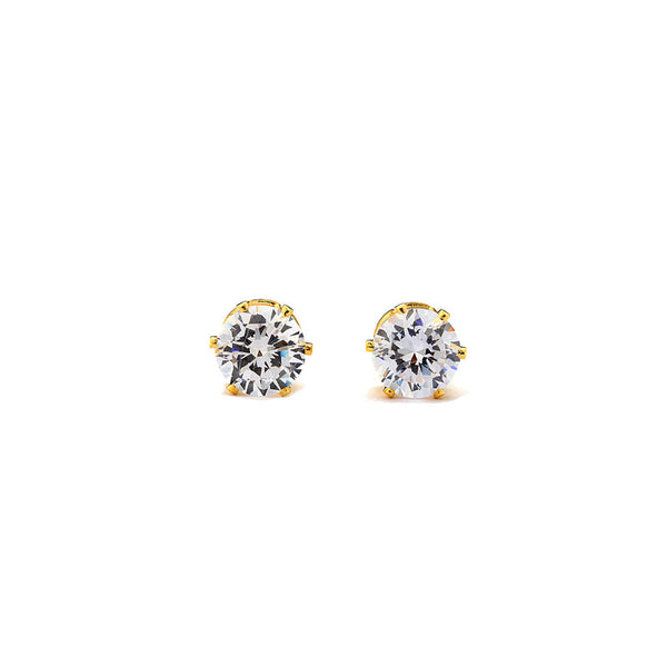 JOY JEWELRY - Gold Cubic Zirconia Stud Earrings (Y0)