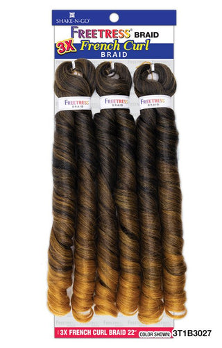 Buy 3t1b3027 FREETRESS - 3X FRENCH CURL BRAID 22"