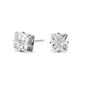 JOY JEWELRY - Silver Cubic Zirconia Square Earrings (Z07)