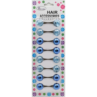 BLOSSOM - Hair Accessories Hair Knockers 8PCs Metallic/Glitter ROYAL BLUE #PPP11ROY