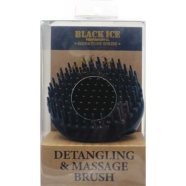 BLACK ICE - Professional Detangling Massage Brush BLACK