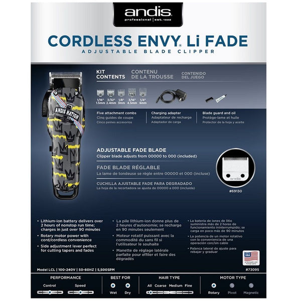 ANDIS - Cordless Envy Li Fade Adjustable Blade Clipper