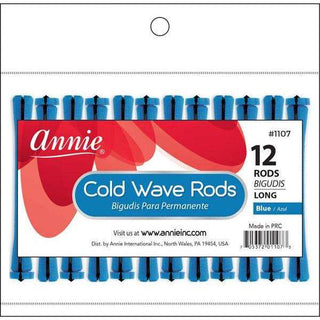 ANNIE - Professional Cold Wave Rods 12PCs BLUE LONG