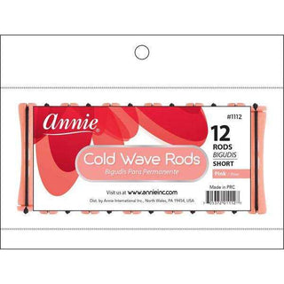 ANNIE - Professional Cold Wave Rods 12PCs SHORT PINK #1112