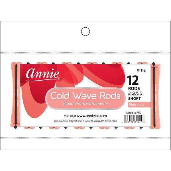 ANNIE - Professional Cold Wave Rods 12PCs SHORT PINK #1112