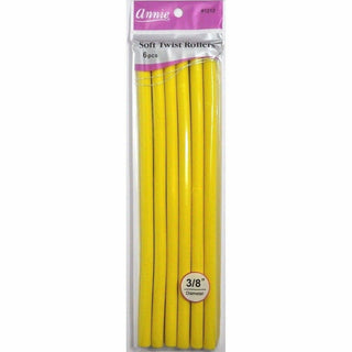 ANNIE - Professional Soft Twist Rollers 3/8" 6 PCs YELLOW