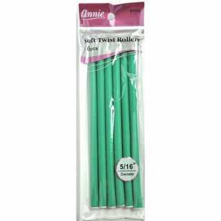 ANNIE - Professional Soft Twist Rollers 5/16" 6 PCs GREEN