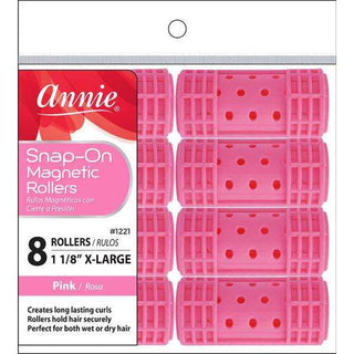 ANNIE - Professional Snap-On Magnetic Rollers X-LARGE PINK #1221